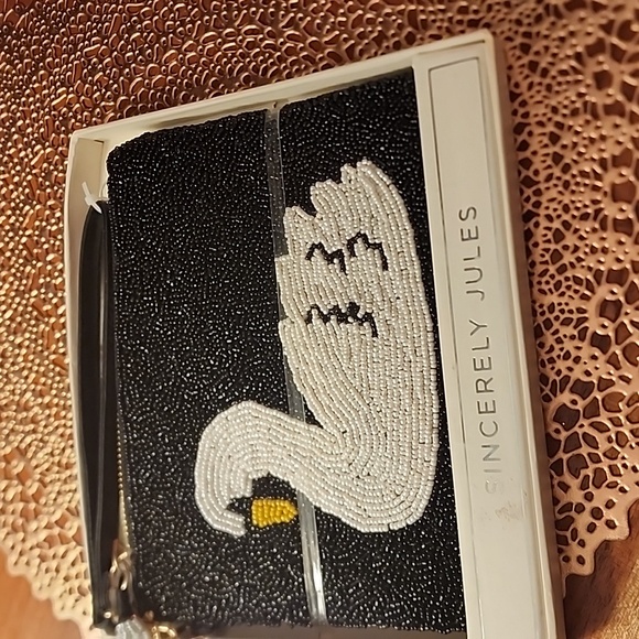 Sincerely Jules Beaded White Swan Small Bag - Picture 7 of 7